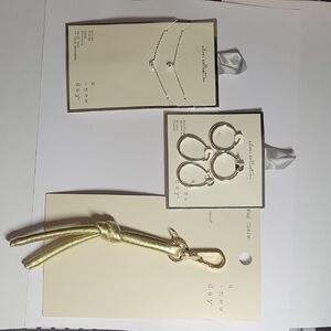 A New Day Gold Keychain and Silver Jewelry Set